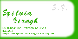 szilvia viragh business card